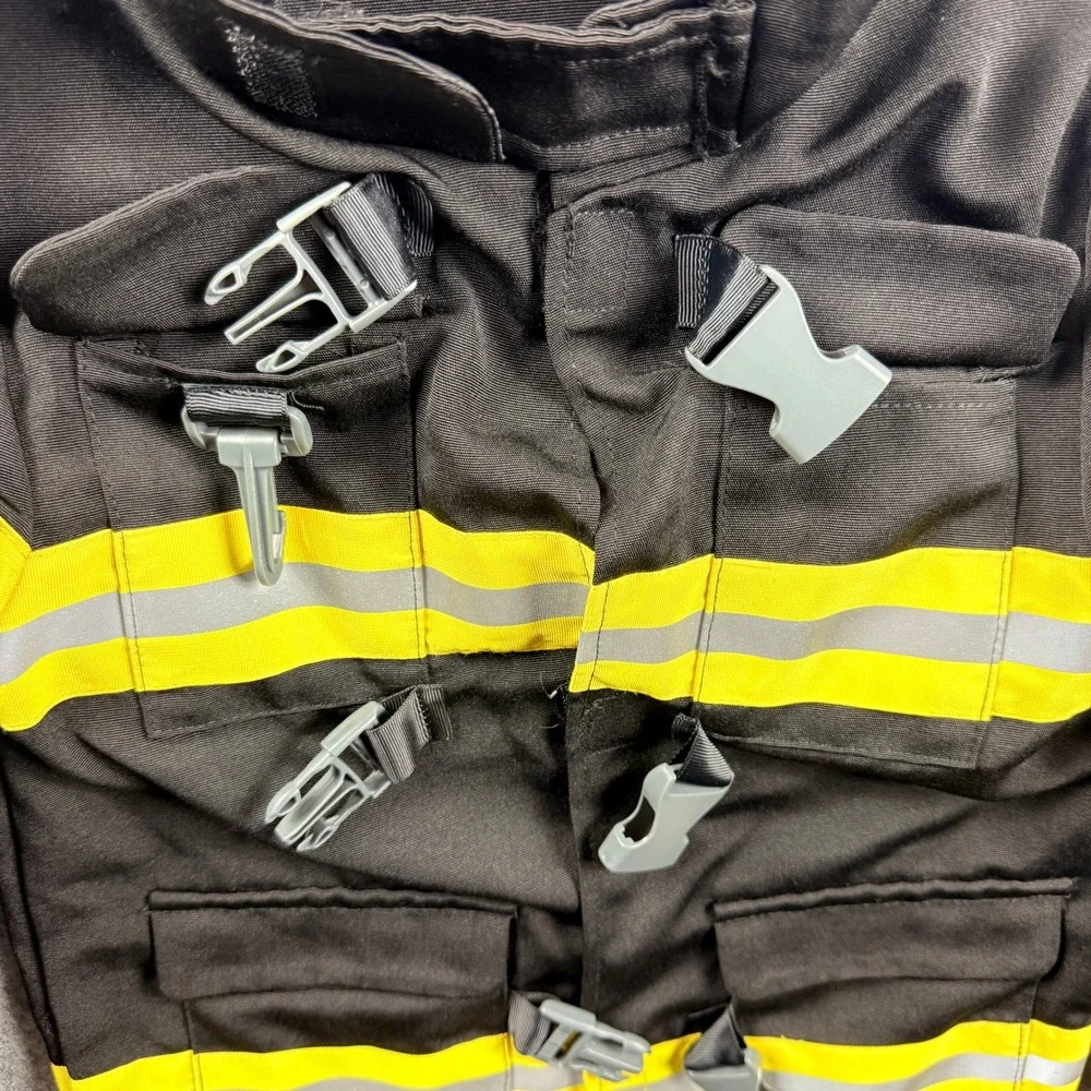 Disguise Kid's Halloween/Dress-Up Firefighter Costume Jacket Only M (8-10) - Picture 14 of 14